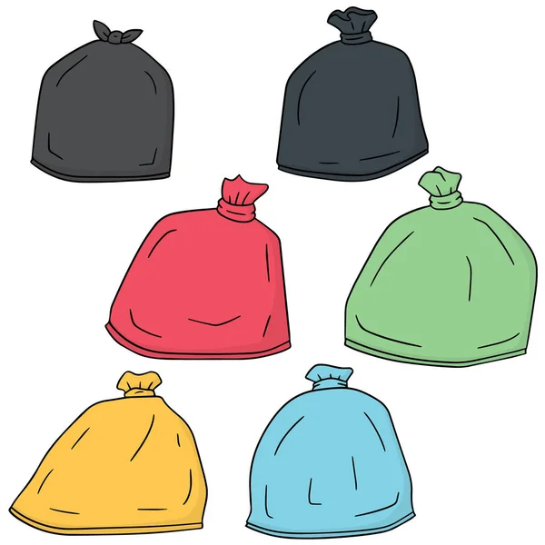 Ensemble vectoriel de sac poubelle — Image vectorielle