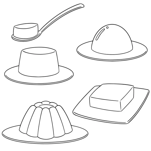 Vector conjunto de gelatina — Archivo Imágenes Vectoriales