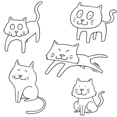 vektör kedi kümesi