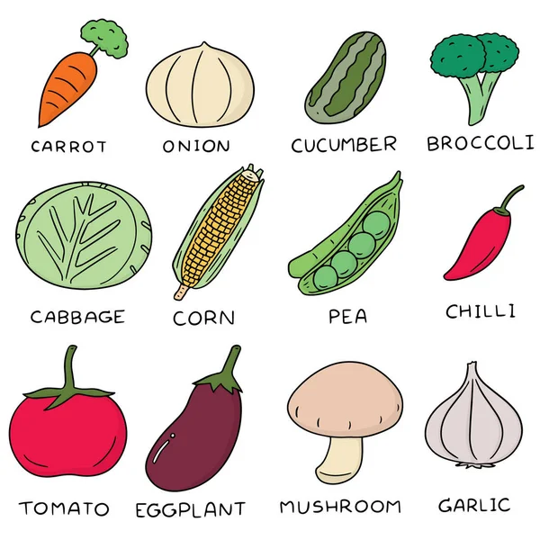 野菜のベクトルを設定 — ストックベクタ