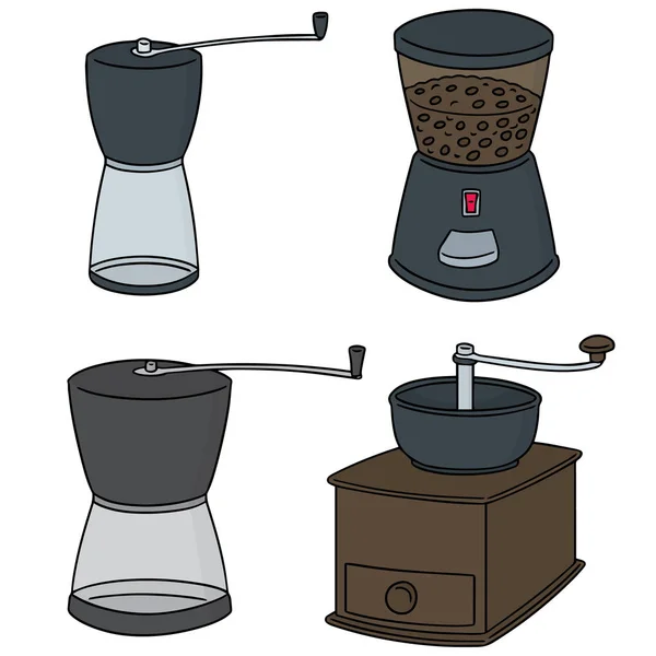 Kahve değirmeni vektör kümesi — Stok Vektör