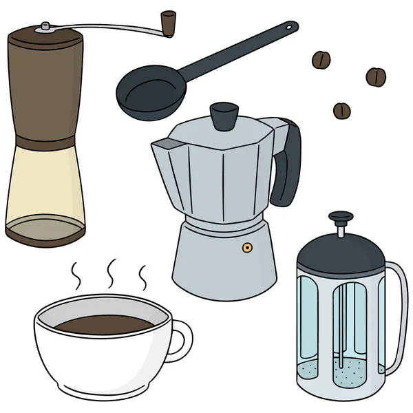 Jeu vectoriel de cafetière — Image vectorielle