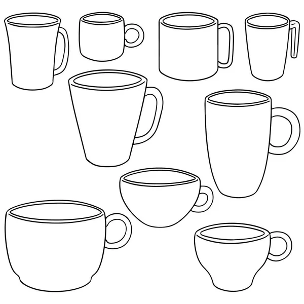 Vector set of beverage cup — Stock Vector