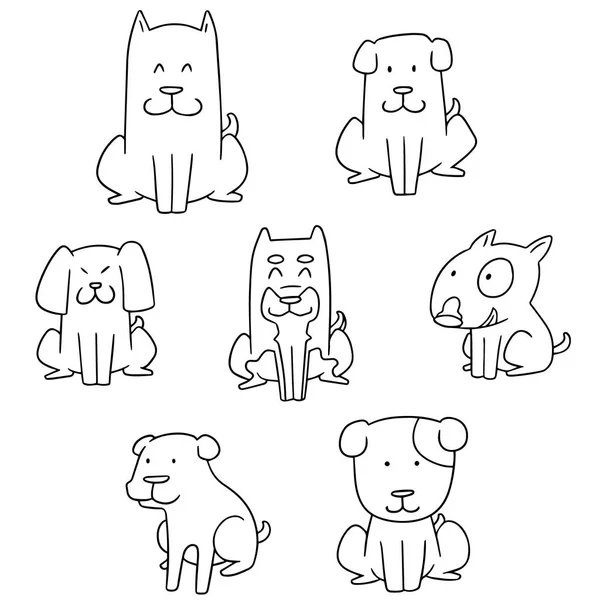 Jeu vectoriel de chien — Image vectorielle