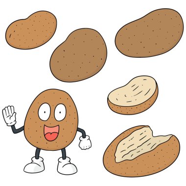 patates vektör kümesi