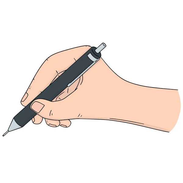 Φορέα που του χεριού που γράφει με μολύβι — Διανυσματικό Αρχείο