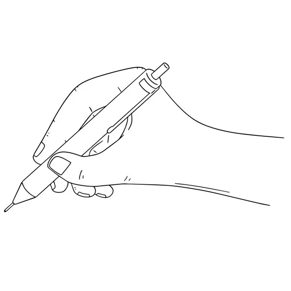 Φορέα που του χεριού που γράφει με μολύβι — Διανυσματικό Αρχείο