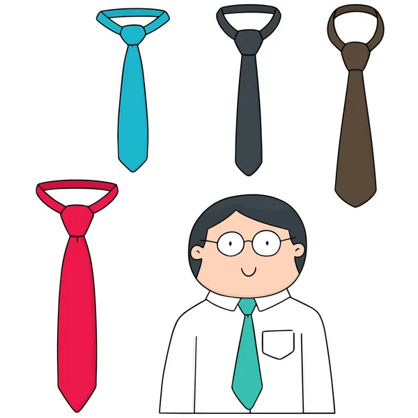 Vector set of necktie — Stock Vector
