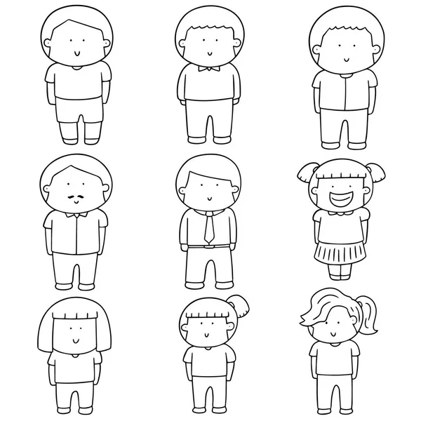 Vector set of people — Stock Vector