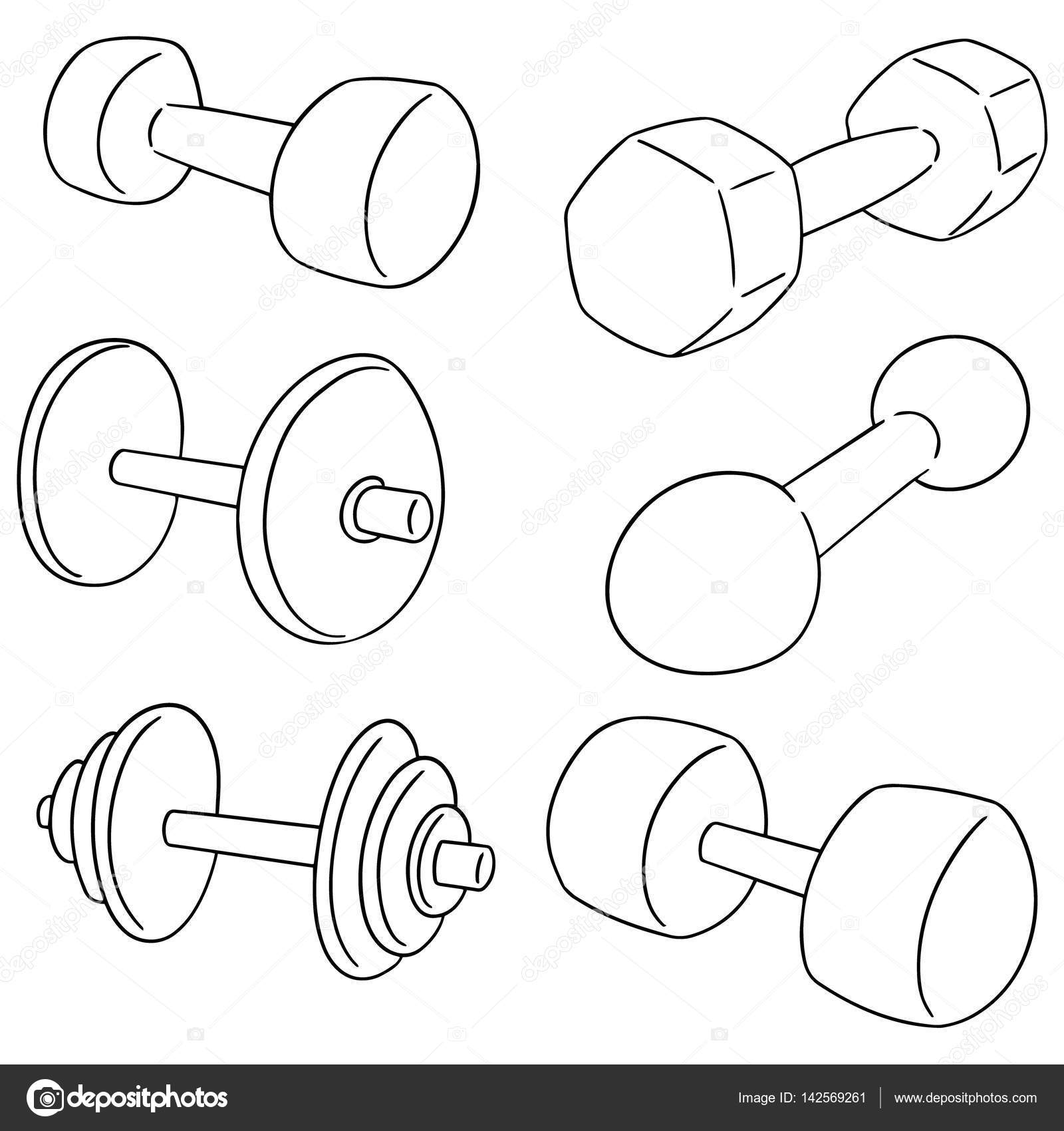 Vector Set Of Dumbbell Stock Vector C Ourlifelooklikeballoon Hotmail Com 142569261