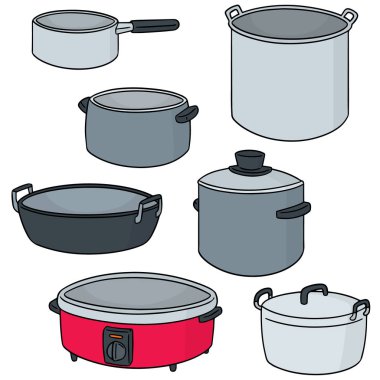 vektör set pot