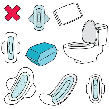 Sıhhi peçete vektör kümesi