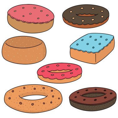 vektör set donut