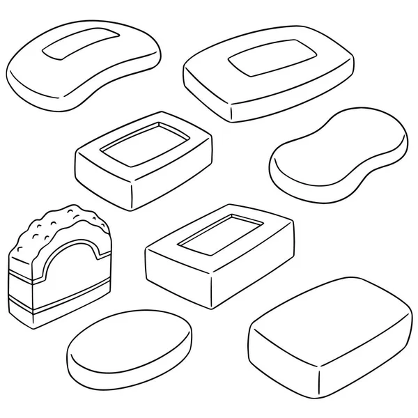 向量集的肥皂 — 图库矢量图片