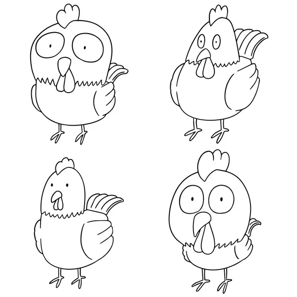 Vector set of chicken — Stock Vector