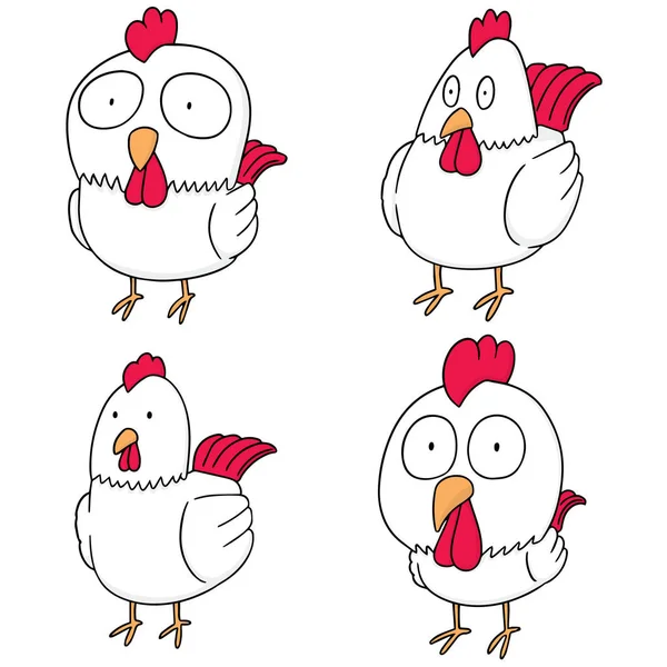 Vektor-Set von Hühnern — Stockvektor