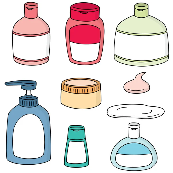 topikal kozmetik ve topikal tıp vektör kümesi