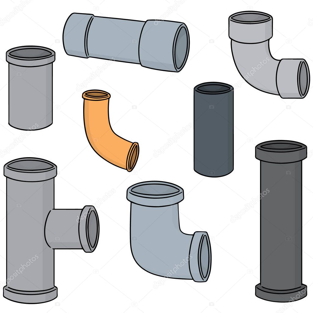 vector set of pipe