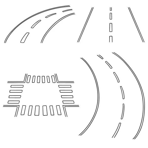 Ensemble vectoriel de route — Image vectorielle