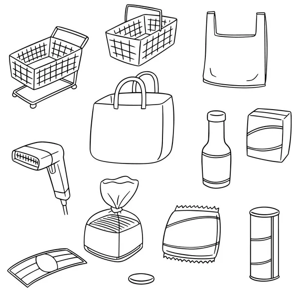 Jeu vectoriel d'icônes shopping — Image vectorielle