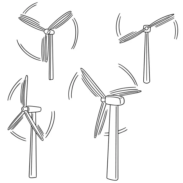 Vector set windturbine — Stockvector