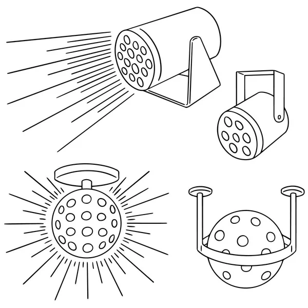 Vector conjunto de luz disco — Archivo Imágenes Vectoriales