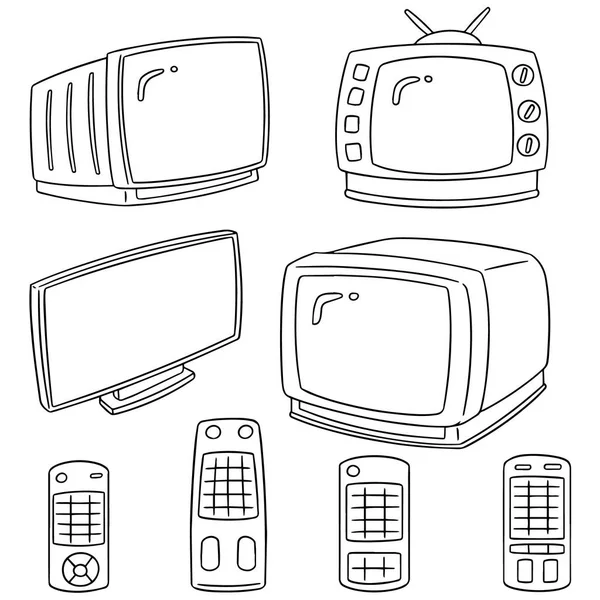 Insieme vettoriale della televisione — Vettoriale Stock