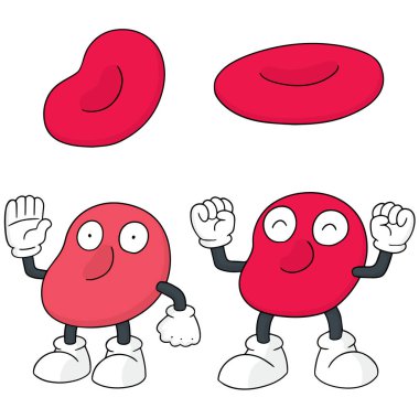vector set of red blood cell clipart