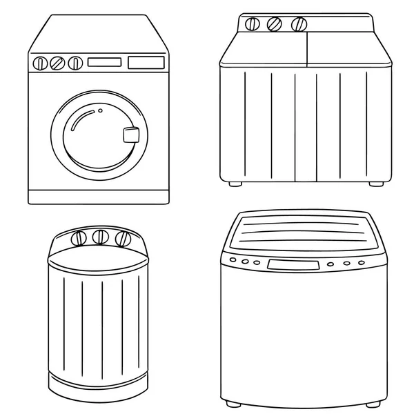 洗濯機のベクトルを設定 — ストックベクタ