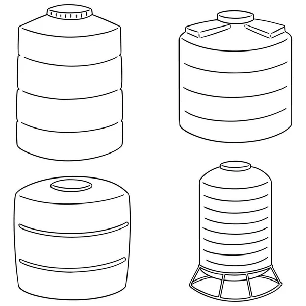 Vector conjunto de tanque de almacenamiento de agua — Archivo Imágenes Vectoriales