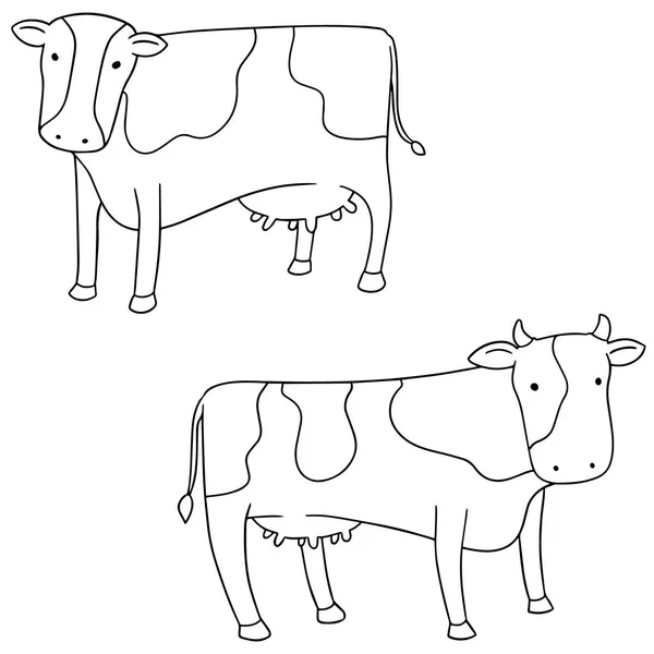 Vector conjunto de vaca — Archivo Imágenes Vectoriales