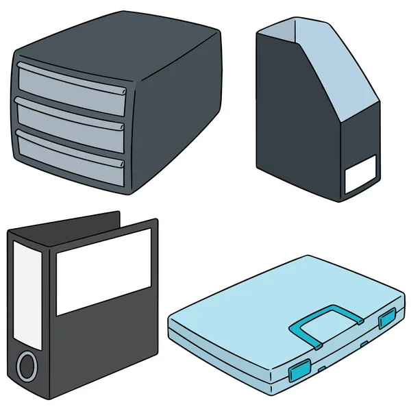 Vector conjunto de almacenamiento de documentos — Archivo Imágenes Vectoriales