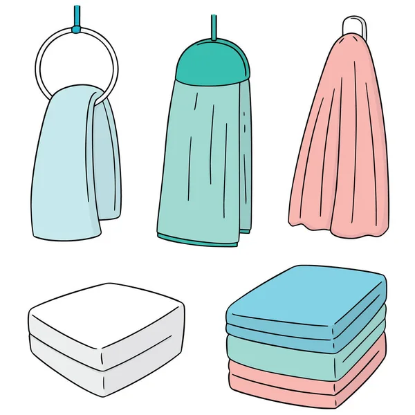 Set vettoriale di asciugamano — Vettoriale Stock