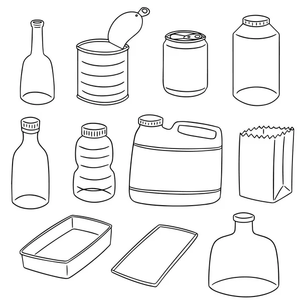 Ensemble vectoriel d'article de recyclage — Image vectorielle