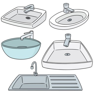 vektör set lavabo