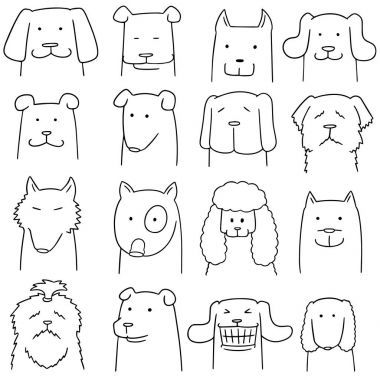 vektör köpek kümesi