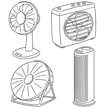 vektör set fan