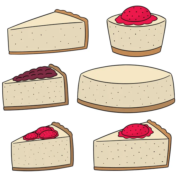 チーズケーキのベクトルを設定 — ストックベクタ