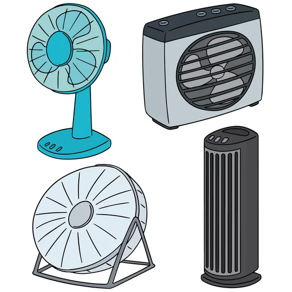 Vector conjunto de ventilador — Vector de stock