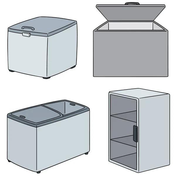 Ensemble vectoriel de congélateur — Image vectorielle