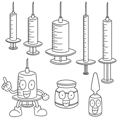 enjeksiyon tıp vektör kümesi