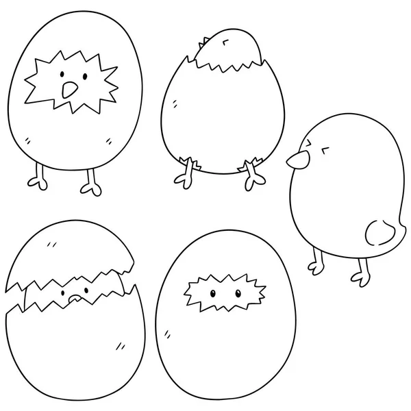 Vector set of chick — Stock Vector