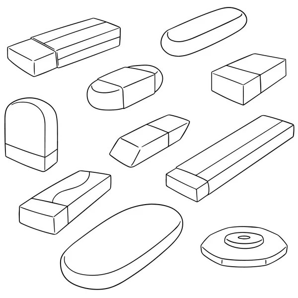지우개의 벡터 세트 — 스톡 벡터