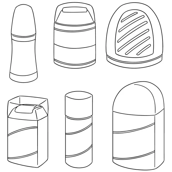 Векторный набор дезодорантов — стоковый вектор