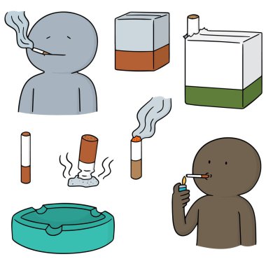 vektör set Sigara
