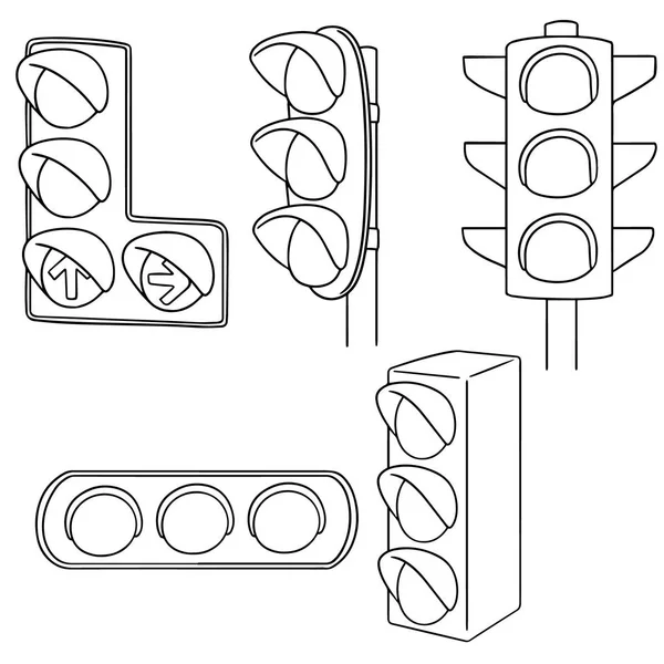 Векторний набір світлофора — стоковий вектор