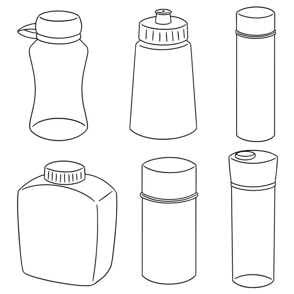 Vektor Set von Wasserflasche — Stockvektor