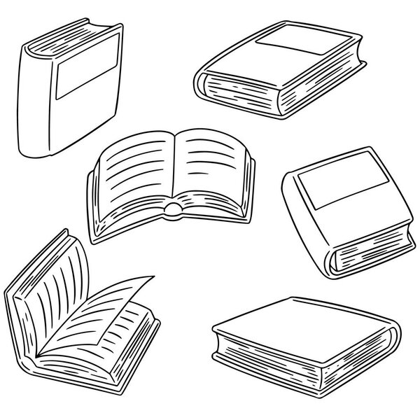 векторный набор книг
