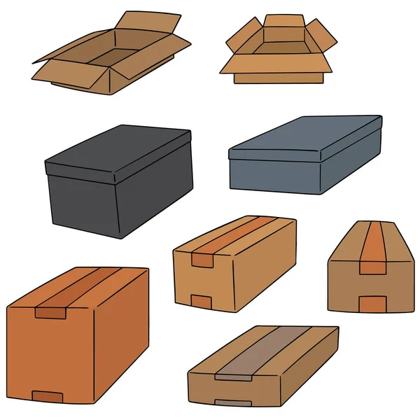 Set vectorial de cutie — Vector de stoc