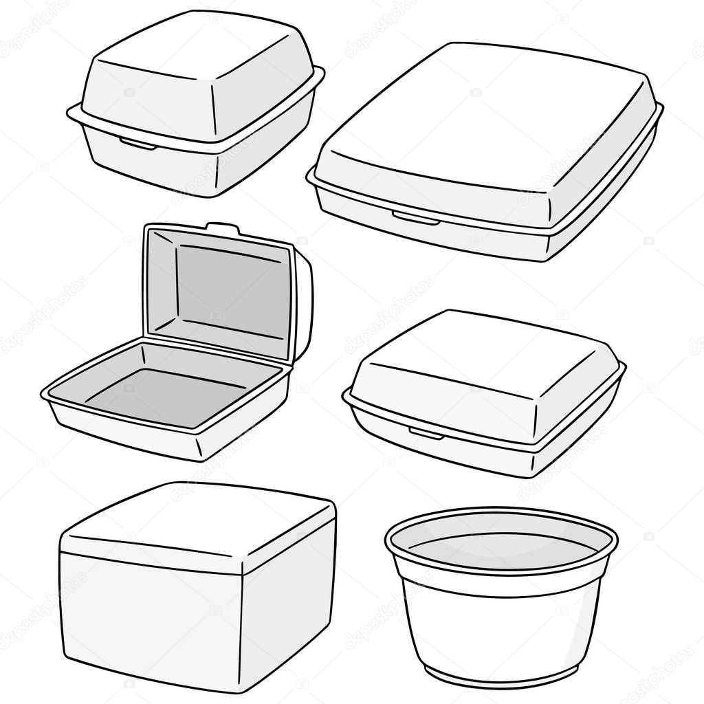 Set Foam Container 148946435 - WDRFree Vector illustration of Set Foam Container 148946435